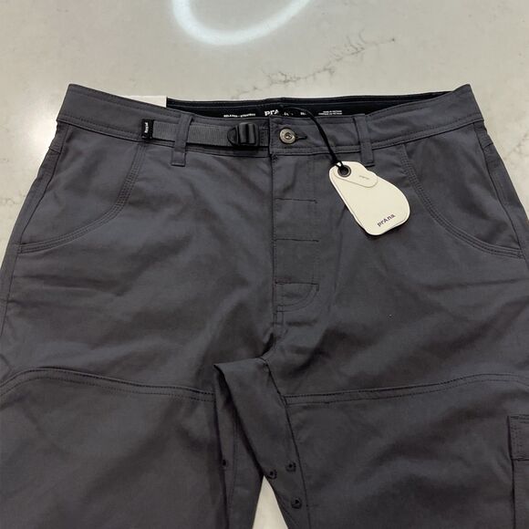 Prana NEW Stretch Zion Pant Mens 32 x 32 Shadow Gray Straight Relaxed Hiking - Picture 10 of 16